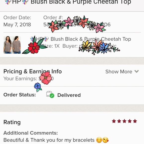 Blush Black and Purple Cheetah Top - Picture 2 of 2